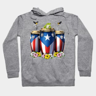 Puerto Rico Boricua Drums Hoodie